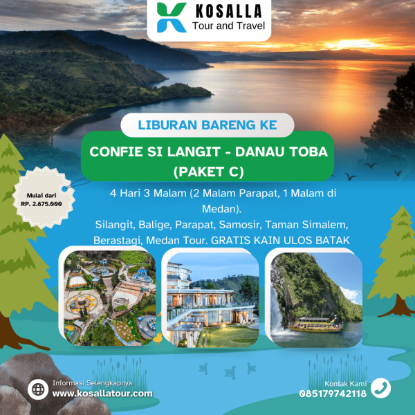 Confie Si Langit - Danau Toba (Paket C) – 4H3M